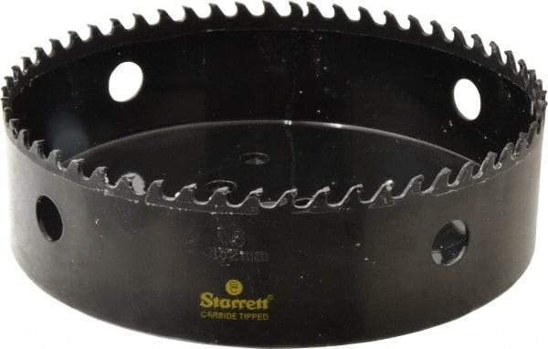 Starrett - 6" Diam, 1-5/8" Cutting Depth, Hole Saw - Carbide-Tipped Saw, Toothed Edge - A1 Tooling