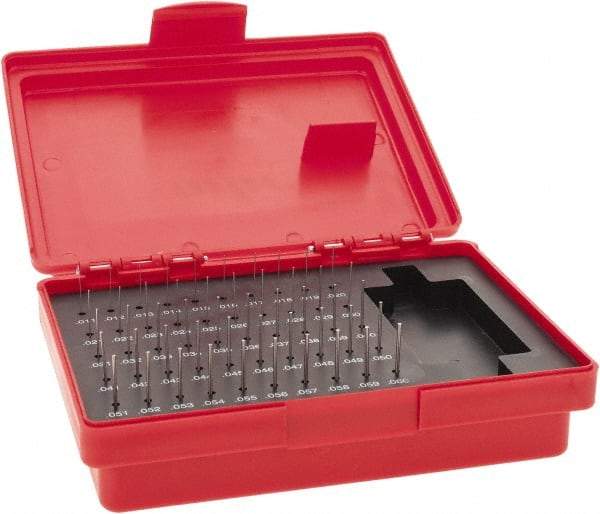 Value Collection - 50 Piece, 0.011 to 0.06 Inch Diameter Plug & Pin Gage Set - Minus 0.0002 Inch Tolerance, Class ZZ - A1 Tooling