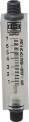 King - 1/4" FNPT Port Block Style, Inline Flowmeter - 100 Max psi, 7 GPH, Acrylic - A1 Tooling