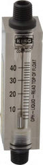 King - 1/4" FNPT Port Block Style, Inline Flowmeter - 100 Max psi, 44 GPH, Acrylic - A1 Tooling