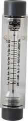 King - 1/2" FNPT Port Block Style, Inline Flowmeter - 100 Max psi, 1 GPM, Acrylic - A1 Tooling