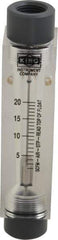 King - 1/2" FNPT Port Block Style, Inline Flowmeter - 125 Max psi, 20 SCFM, Acrylic - A1 Tooling