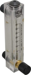 King - 1/2" M Port Block Style Panel Mount Flowmeter - 100 Max psi, 3.5 GPM, Acrylic - A1 Tooling