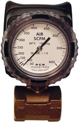 Made in USA - 1-1/2" NPT Port RCM Industries Flo-Gage Flowmeter - 180 Max psi, Bronze - A1 Tooling