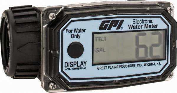 GPI - Economy Flowmeter - 300 Max psi, 3 to 30 GPM, Nylon - A1 Tooling