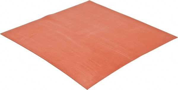 Made in USA - 12" x 12" x 3/16" Orange-Red Silicone Sheet - A1 Tooling