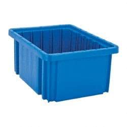 Quantum Storage - 50 Lb Load Capacity Blue Polypropylene Dividable Container - Stacking, 10.9" Long x 8.3" Wide x 5" High - A1 Tooling