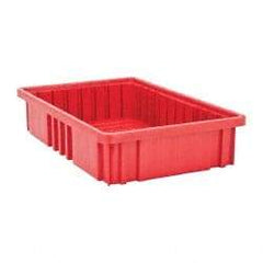 Quantum Storage - 75 Lb Load Capacity Red Polypropylene Dividable Container - Stacking, 16-1/2" Long x 10.9" Wide x 3-1/2" High - A1 Tooling