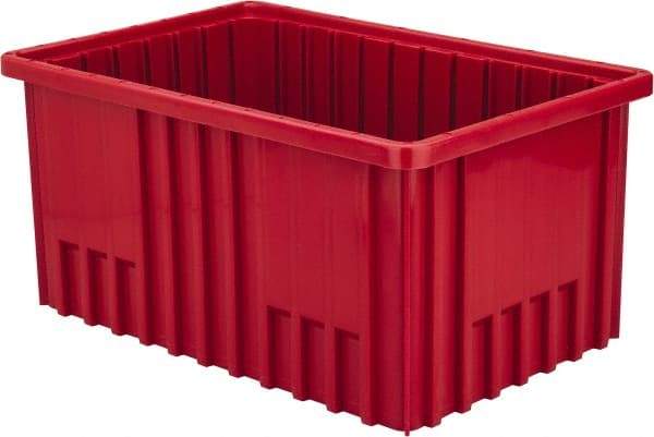 Quantum Storage - 75 Lb Load Capacity Red Polypropylene Dividable Container - Stacking, 16-1/2" Long x 10.9" Wide x 8" High - A1 Tooling