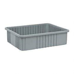 Quantum Storage - Gray Polypropylene Dividable Container - Stacking, 22-1/2" Long x 17-1/2" Wide x 6" High - A1 Tooling