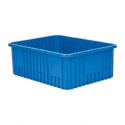 Quantum Storage - 100 Lb Load Capacity Blue Polypropylene Dividable Container - Stacking, 22-1/2" Long x 17-1/2" Wide x 8" High - A1 Tooling