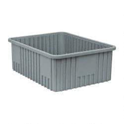 Quantum Storage - 100 Lb Load Capacity Gray Polypropylene Dividable Container - Stacking, 22-1/2" Long x 17-1/2" Wide x 8" High - A1 Tooling