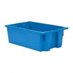 Quantum Storage - 75 Lb Load Capacity Blue Polyethylene Tote Container - Stacking, Nesting, 18" Long x 11" Wide x 6" High - A1 Tooling