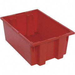 Quantum Storage - 75 Lb Load Capacity Red Polyethylene Tote Container - Stacking, Nesting, 19-1/2" Long x 13-1/2" Wide x 8" High - A1 Tooling