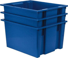 Quantum Storage - 100 Lb Load Capacity Blue Polyethylene Tote Container - Stacking, Nesting, 23-1/2" Long x 19-1/2" Wide x 13" High - A1 Tooling