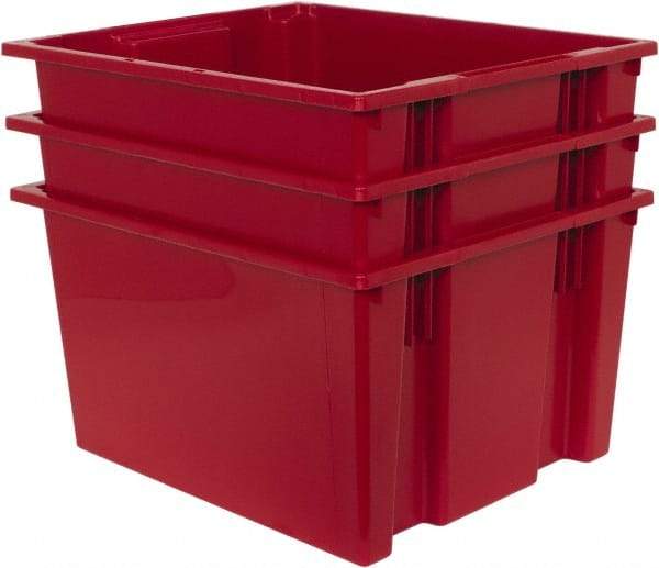 Quantum Storage - 100 Lb Load Capacity Red Polyethylene Tote Container - Stacking, Nesting, 23-1/2" Long x 19-1/2" Wide x 13" High - A1 Tooling