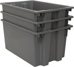 Quantum Storage - 100 Lb Load Capacity Gray Polyethylene Tote Container - Stacking, Nesting, 23-1/2" Long x 15-1/2" Wide x 12" High - A1 Tooling