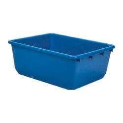 Quantum Storage - 100 Lb Load Capacity Blue Polypropylene Tote Container - Nesting, 24-1/2" Long x 19" Wide x 9-1/2" High - A1 Tooling