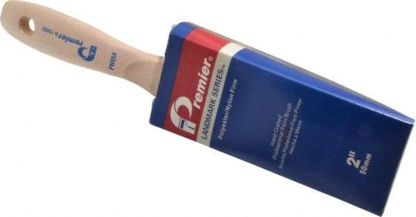 Premier Paint Roller - 2" Flat Synthetic Varnish Brush - 2-3/4" Bristle Length, 7" Wood Handle - A1 Tooling