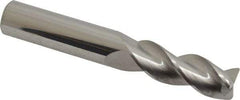 SGS - 3/8", 3 Flute, Single End, Solid Carbide, 0.03" Corner Radius End Mill - 2-1/2" OAL, 38° Helix, Right Hand Flute, 1" LOC, Right Hand Cut - A1 Tooling