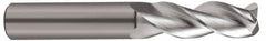 SGS - 1/8", 3 Flute, Single End, Solid Carbide, 0.01" Corner Radius End Mill - 1-1/2" OAL, 38° Helix, Right Hand Flute, 3/8" LOC, Right Hand Cut - A1 Tooling