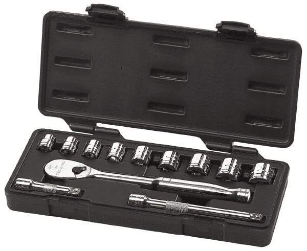 GearWrench - 12 Piece 3/8" Drive Socket Set - 6 Points, 3/8" to 7/8" Range, Inch Measurement Standard - A1 Tooling