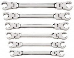 GearWrench - 6 Piece, 9mm x 11mm to 19mm x 21mm, 6 Point Flare Nut Wrench Set - Metric Measurement Standard, Full Polish Finish - A1 Tooling