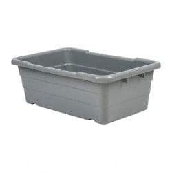 Quantum Storage - 100 Lb Load Capacity Gray Polypropylene Cross-Stack Container - Stacking, 25.1" Long x 16" Wide x 8-1/2" High - A1 Tooling