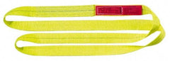 Lift-All - 4' Long x 6" Wide, 16,300 Lb Vertical Capacity, 1 Ply, Polyester Web Sling - 13,000 Lb Choker Capacity, Yellow - A1 Tooling