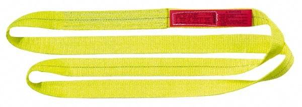 Lift-All - 3' Long x 6" Wide, 22,500 Lb Vertical Capacity, 2 Ply, Nylon Web Sling - 18,000 Lb Choker Capacity, Yellow - A1 Tooling