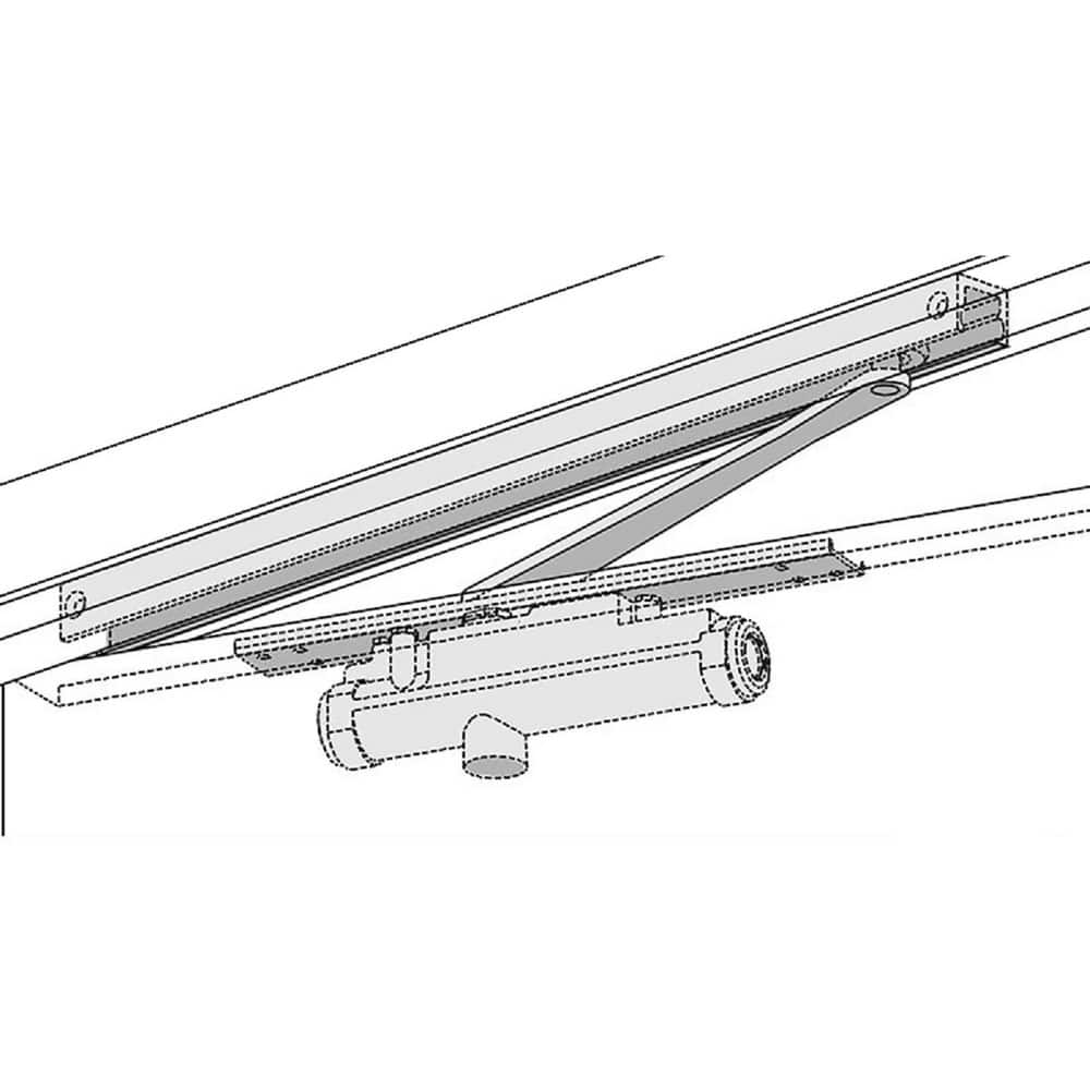 Door Closer Damper: 200 lb Load Capacity Aluminum, Right Handed