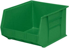 Akro-Mils - 75 Lb. Load Capacity, 18" Deep, Green Polymer Hopper Stacking Bin - 11" High x 16-1/2" Wide x 18" Long - A1 Tooling