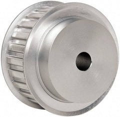 Power Drive - 24 Tooth, 1/2" Inside x 2.835" Outside Diam, Hub & Flange Timing Belt Pulley - 1" Belt Width, 2.865" Pitch Diam, 1-1/4" Face Width, Aluminum - A1 Tooling