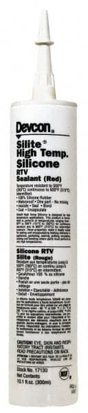 Devcon - 10.3 oz Cartridge Red RTV Silicone Joint Sealant - 500°F Max Operating Temp - A1 Tooling