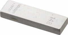 Mitutoyo - 0.148" Rectangular Steel Gage Block - Accuracy Grade 0, Includes Certificate of Inspection - A1 Tooling