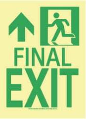 NMC - Final Exit, Plastic Exit Sign - 8" Wide x 11" High, Glow-in-the-Dark - A1 Tooling