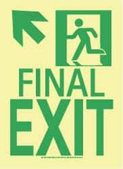 NMC - Final Exit, Plastic Exit Sign - 8" Wide x 11" High, Glow-in-the-Dark - A1 Tooling