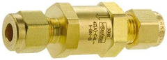 Parker - 3/4" Brass Check Valve - Inline, Comp x Comp, 3,000 WOG - A1 Tooling