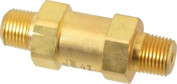 Parker - 1/8" Brass Check Valve - Inline, MNPT x MNPT, 3,000 WOG - A1 Tooling