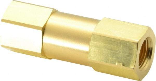 Parker - 3/8" Brass Check Valve - Inline, FNPT x FNPT, 3,000 WOG - A1 Tooling