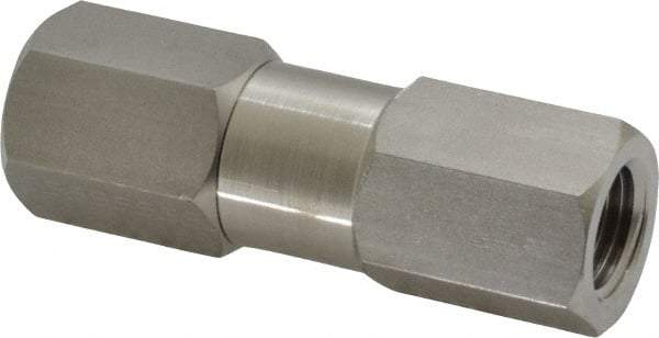 Parker - 1/4" Stainless Steel Check Valve - Inline, FNPT x FNPT, 6,000 WOG - A1 Tooling