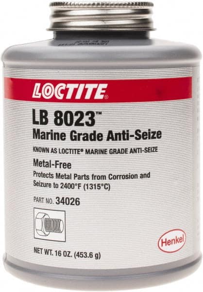 Loctite - 16 oz Brush Top Anti-Seize Anti-Seize Lubricant - Calcium Sulfonate, 2,400°F - A1 Tooling