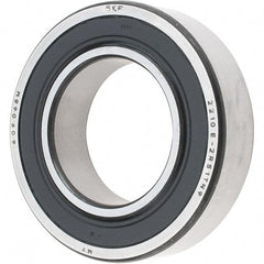 SKF - 50mm Bore Diam, 90mm OD, Double Seal Self Aligning Radial Ball Bearing - 23mm Wide, 2 Rows, Round Bore, 2,520 Lb Static Capacity, 7,600 Lb Dynamic Capacity - A1 Tooling