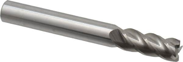 Accupro - 5/16", 4 Flute, Single End, Solid Carbide, 0.015" Corner Radius End Mill - 2-1/2" OAL, 40° Helix, Right Hand Flute, 3/4" LOC, Right Hand Cut - A1 Tooling