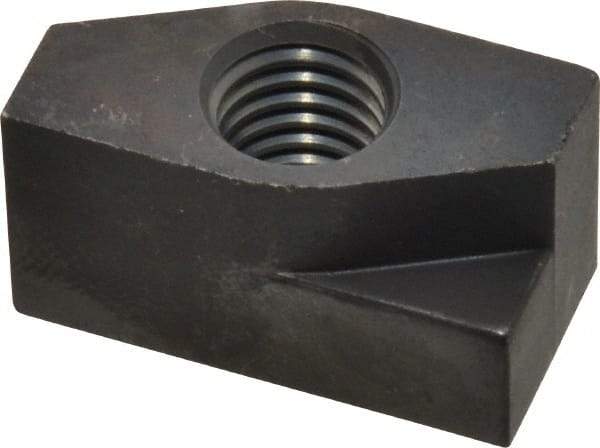 Gibraltar - 1/2-13 Blind Tapped Quarter Turn T Slot Nut - 11/16" Slot Width, 11/16 x 0.427" Base Width x Height, 1-3/8 x 3/4" OAL x Height - A1 Tooling