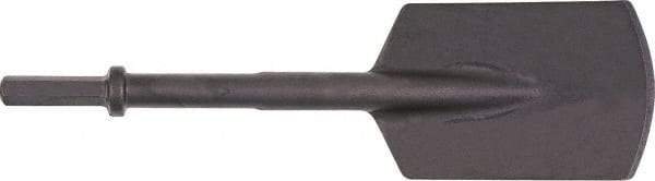 Ingersoll-Rand - 5-1/2" Head Width, 16" OAL, 0.7" Shank Diam, Spade Chisel - Hex Drive, Hex Shank, Steel - A1 Tooling