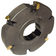 Cutting Tool Technologies - Arbor Hole Connection, 3/4" Cutting Width, 2.03" Depth of Cut, 6" Cutter Diam, 1-1/4" Hole Diam, 7 Tooth Indexable Slotting Cutter - DASC Toolholder, 1500 Insert, Neutral Cutting Direction - A1 Tooling