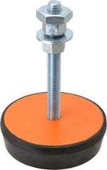 Mason Ind. - 5/8-11 Bolt Thread, 5" Wide Standard Deflection Stud Mount Leveling Pad & Mount - 3,000 Max Lb Capacity, 5" Base Diam - A1 Tooling