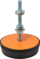 Mason Ind. - 5/8-11 Bolt Thread, 6.88" Wide Standard Deflection Stud Mount Leveling Pad & Mount - 6,000 Max Lb Capacity, 6-3/4" Base Diam - A1 Tooling