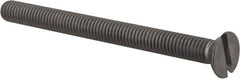 Value Collection - M6x1.00 Metric Coarse, 70mm OAL Slotted Drive Machine Screw - Flat Head, Grade 18-8 & A2 Stainless Steel, Uncoated, Without Washer - A1 Tooling